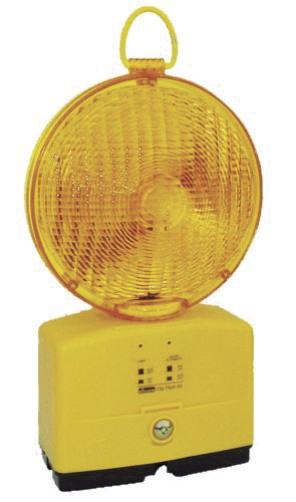 Ensidig gul varsellampe City-Flash 63 LED, dag- og natt-lampe