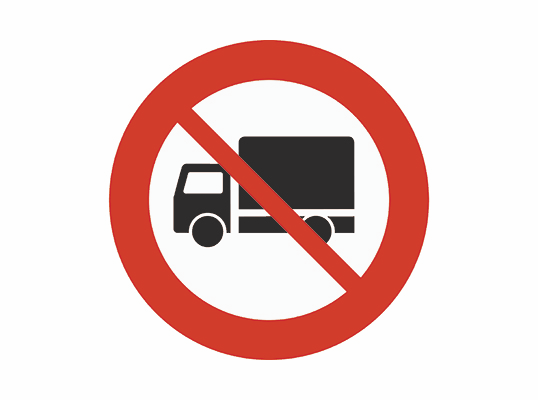 306.5 Forbud for lastebil og trekkbil